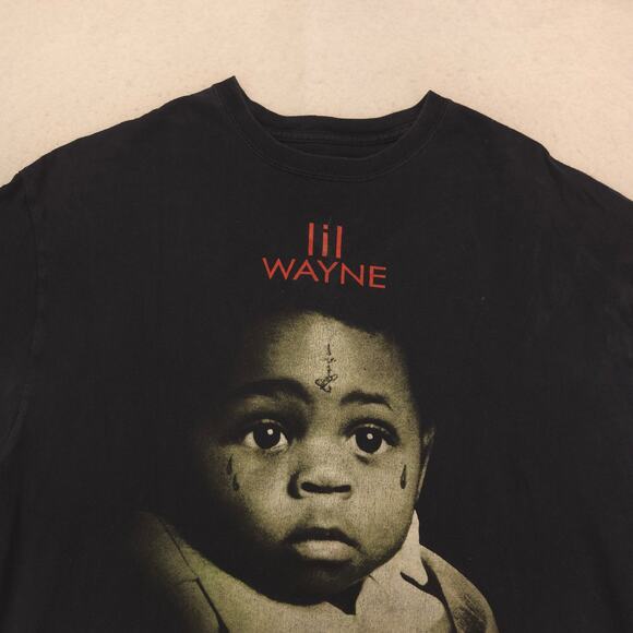 Lil Wayne Rap Graphic Crew Neck Short Sleeve T-Shirt Adult Mens Size XL Black - Picture 1 of 9